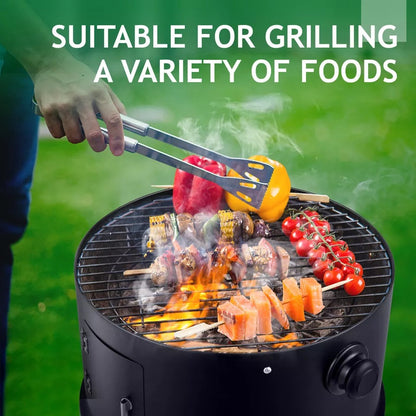 Portable Black Outdoor BBQ Smoker Grill