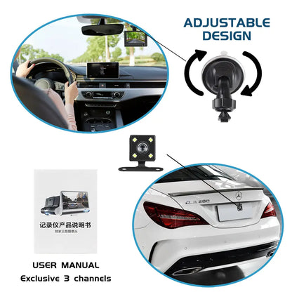 Compact Dual Lens 4 Car Dash Camera