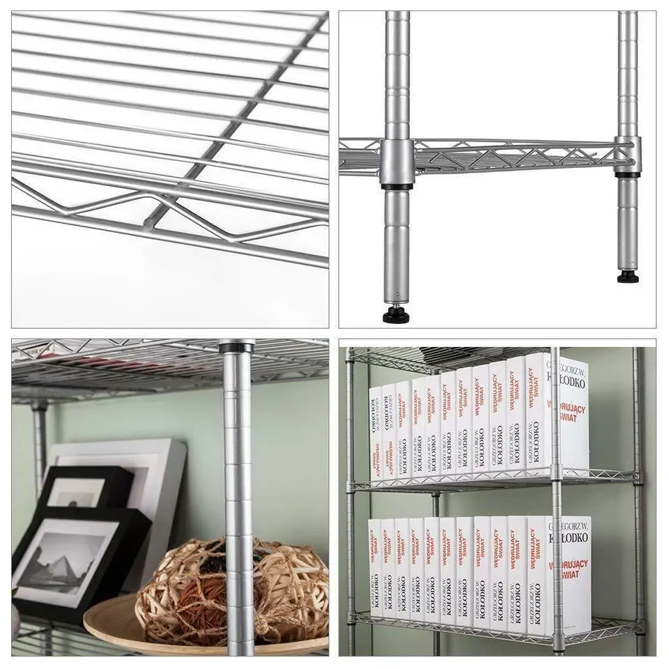 Sturdy 5 Level Metal Storage Shelving Unit