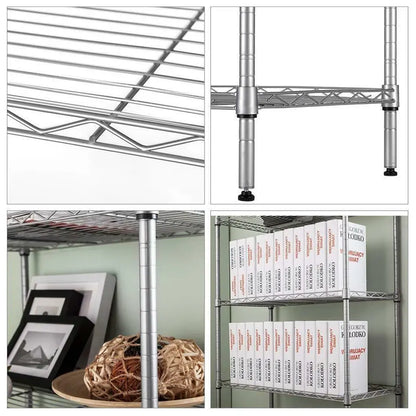 Sturdy 5 Level Metal Storage Shelving Unit