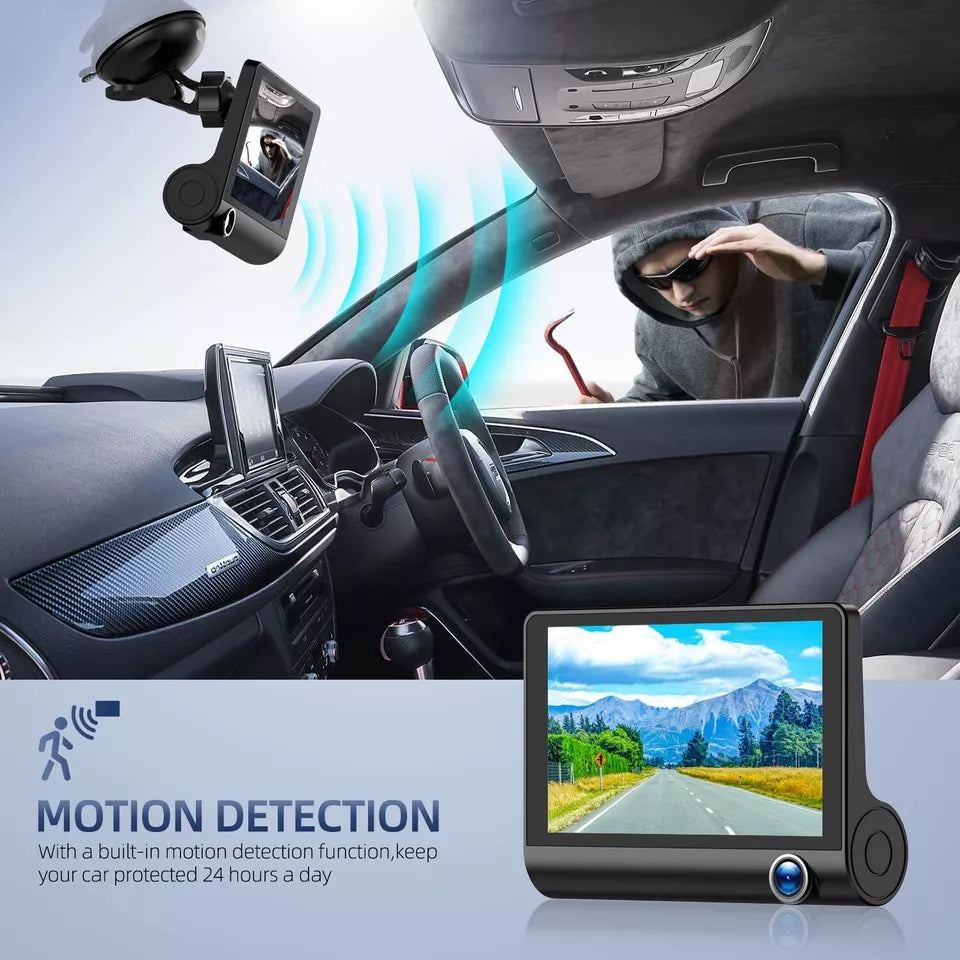 Compact Dual Lens 4 Car Dash Camera
