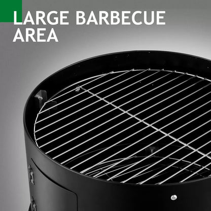 Portable Black Outdoor BBQ Smoker Grill