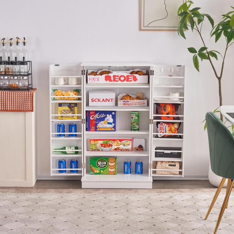 White Wooden Storage Cabinet