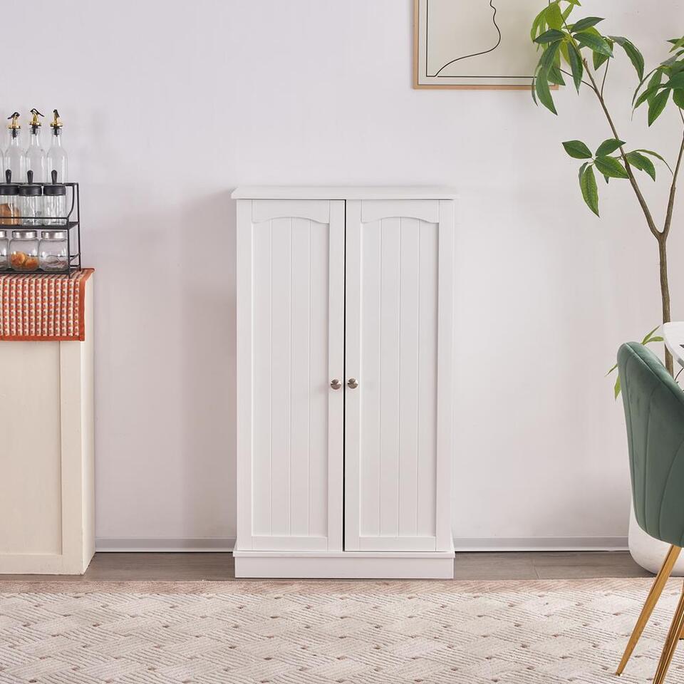 White Wooden Storage Cabinet