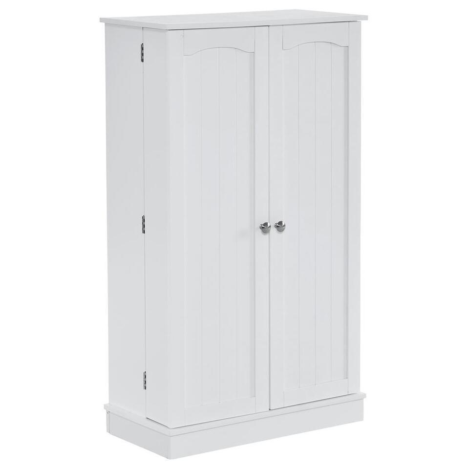 White Wooden Storage Cabinet