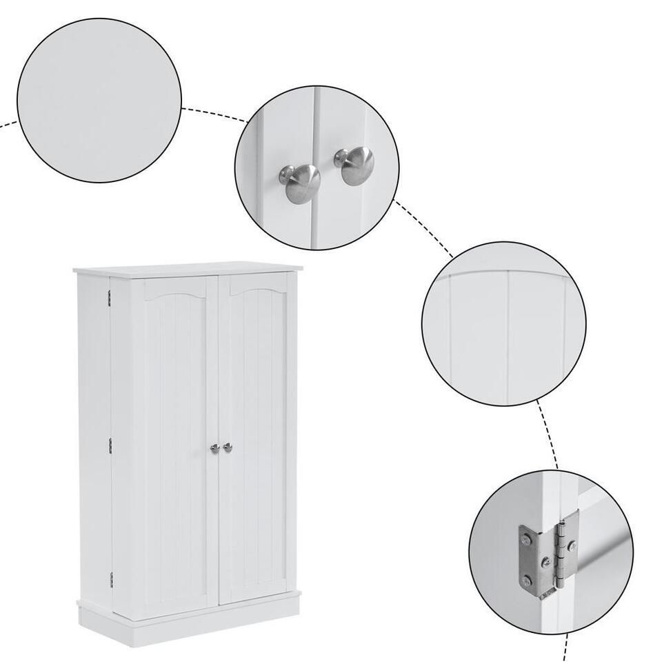 White Wooden Storage Cabinet