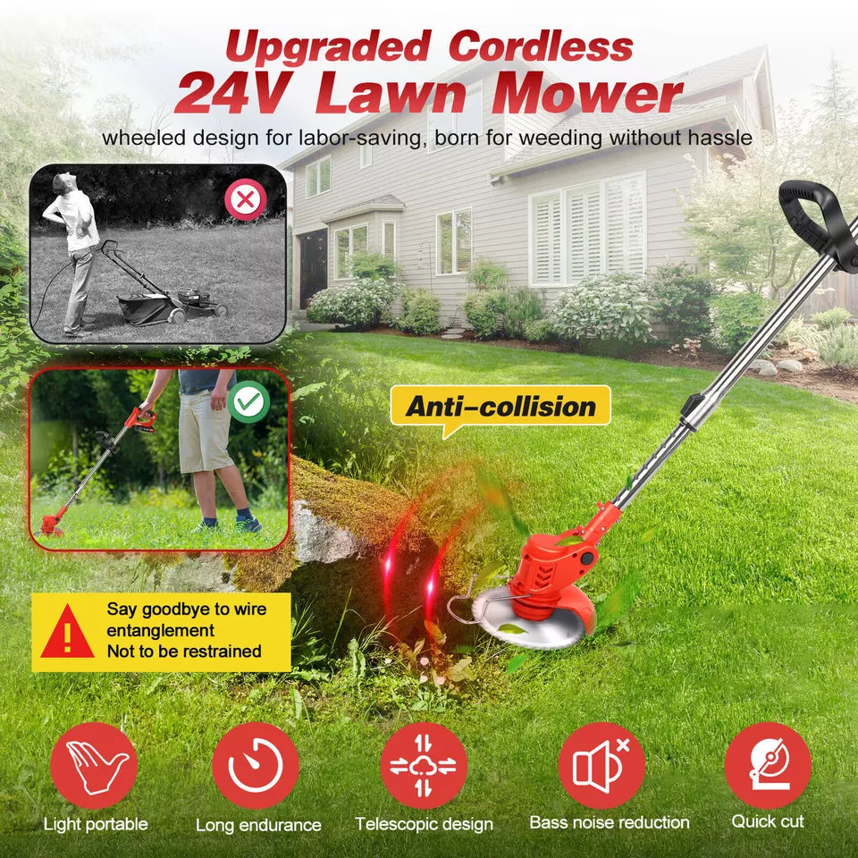 Wireless Lawn Edger String Trimmer Cutter