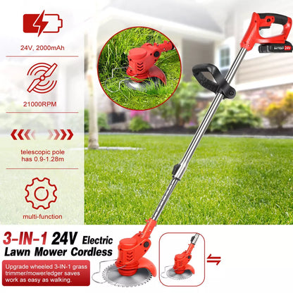 Wireless Lawn Edger String Trimmer Cutter