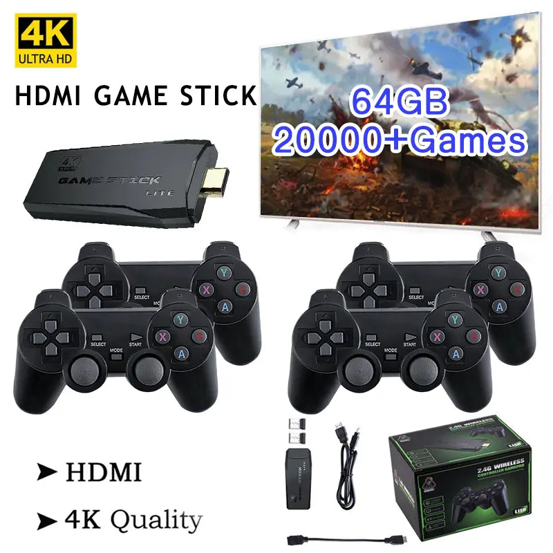 Classic Retro Game Console 64GB HDMI Player