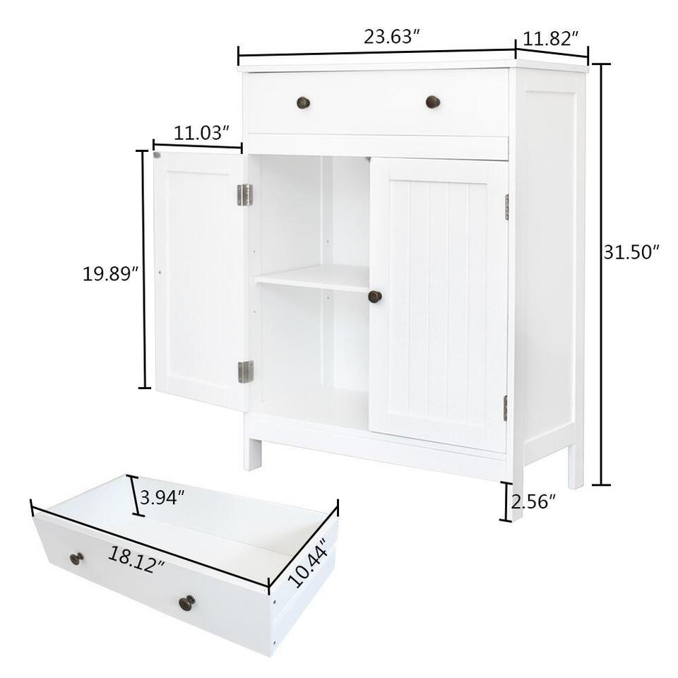 Tall Bathroom Floor Storage Cupboard - Practical