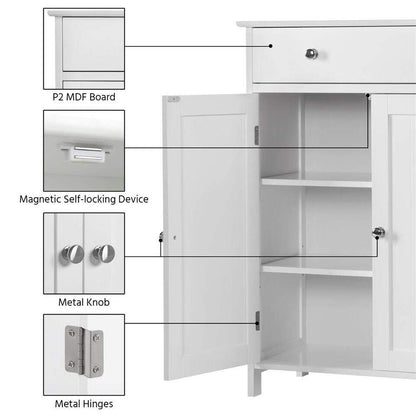 Tall Bathroom Floor Storage Cupboard - Practical