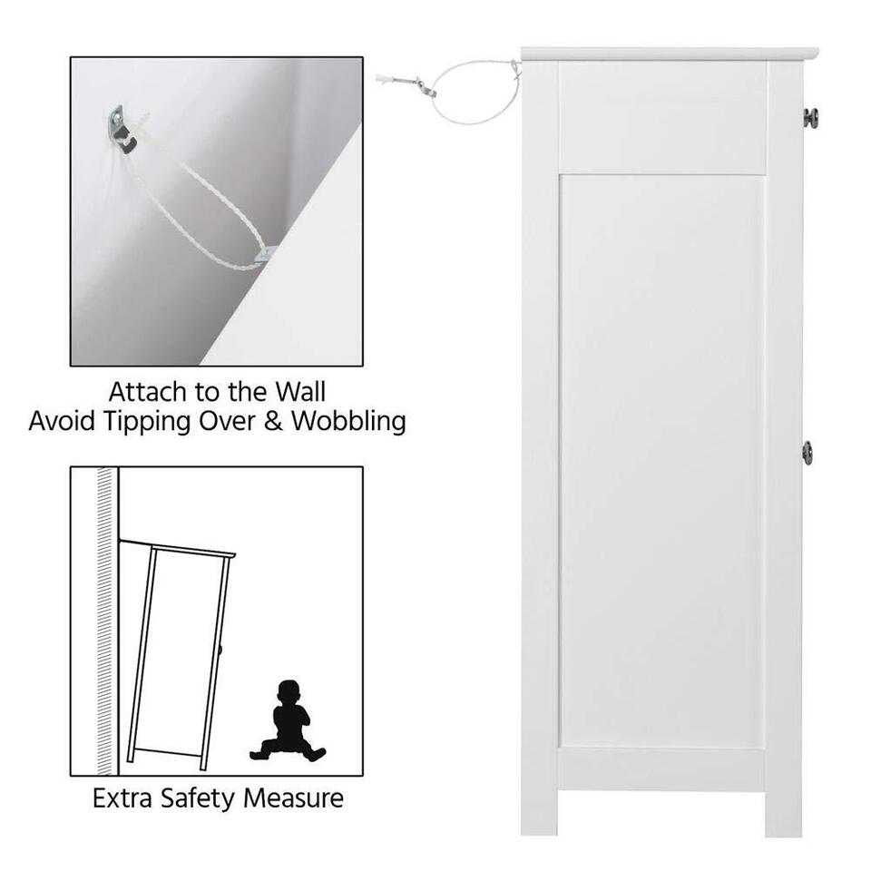 Tall Bathroom Floor Storage Cupboard - Practical