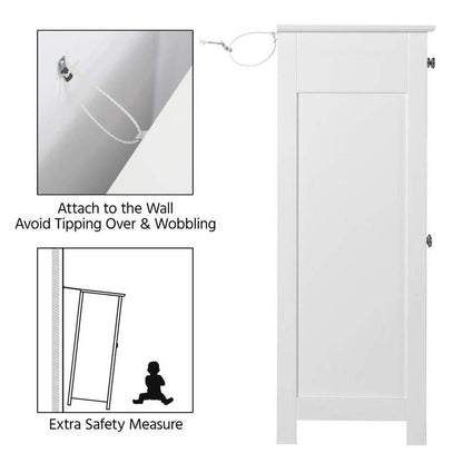 Tall Bathroom Floor Storage Cupboard - Practical