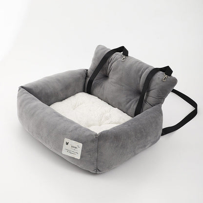 Safe Dog Car Seat - CozyCanine-Gray-S (17.32 x 13.78 x 10.63 inches)-Nora Luxe