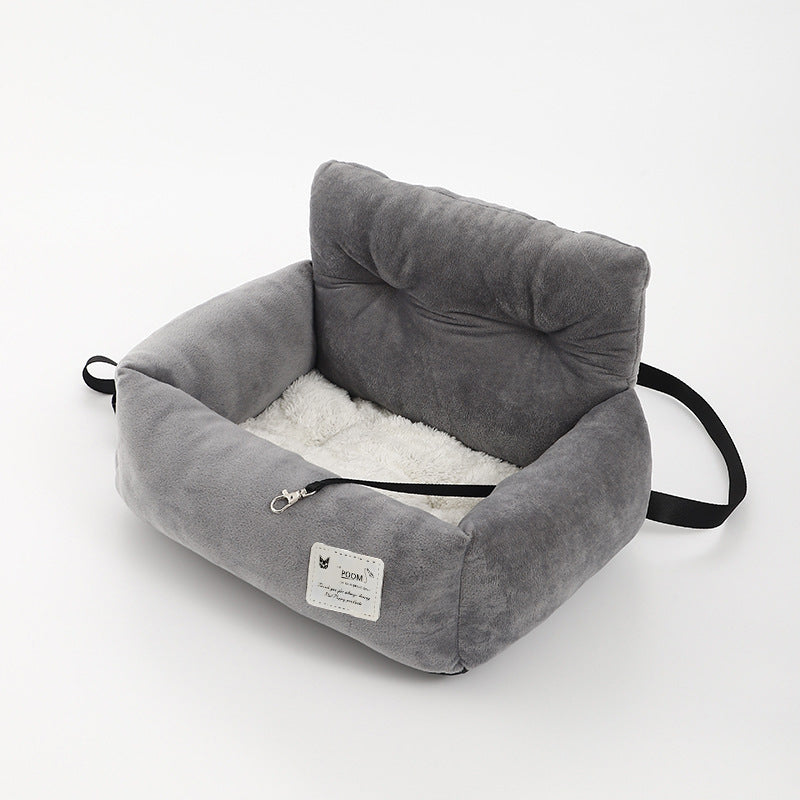 Safe Dog Car Seat - CozyCanine-Gray-S (17.32 x 13.78 x 10.63 inches)-Nora Luxe