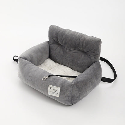 Safe Dog Car Seat - CozyCanine-Gray-S (17.32 x 13.78 x 10.63 inches)-Nora Luxe