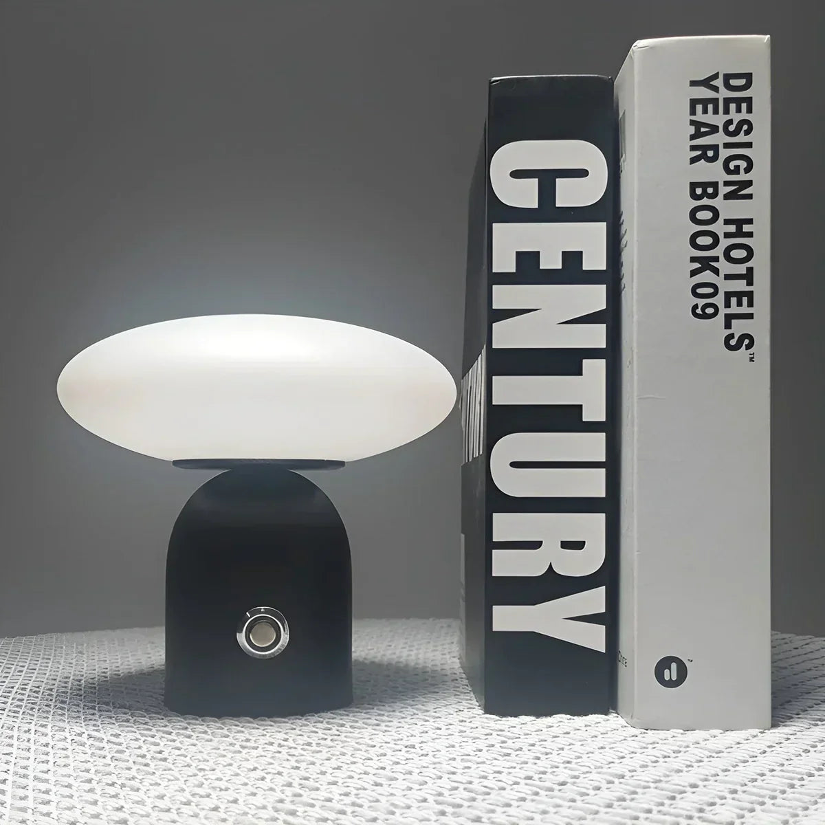 Scandinavian Luxury Mushroom Lamp with Smart Touch - NordicGlow-Black-Nora Luxe
