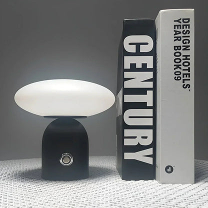 Scandinavian Luxury Mushroom Lamp with Smart Touch - NordicGlow-Black-Nora Luxe