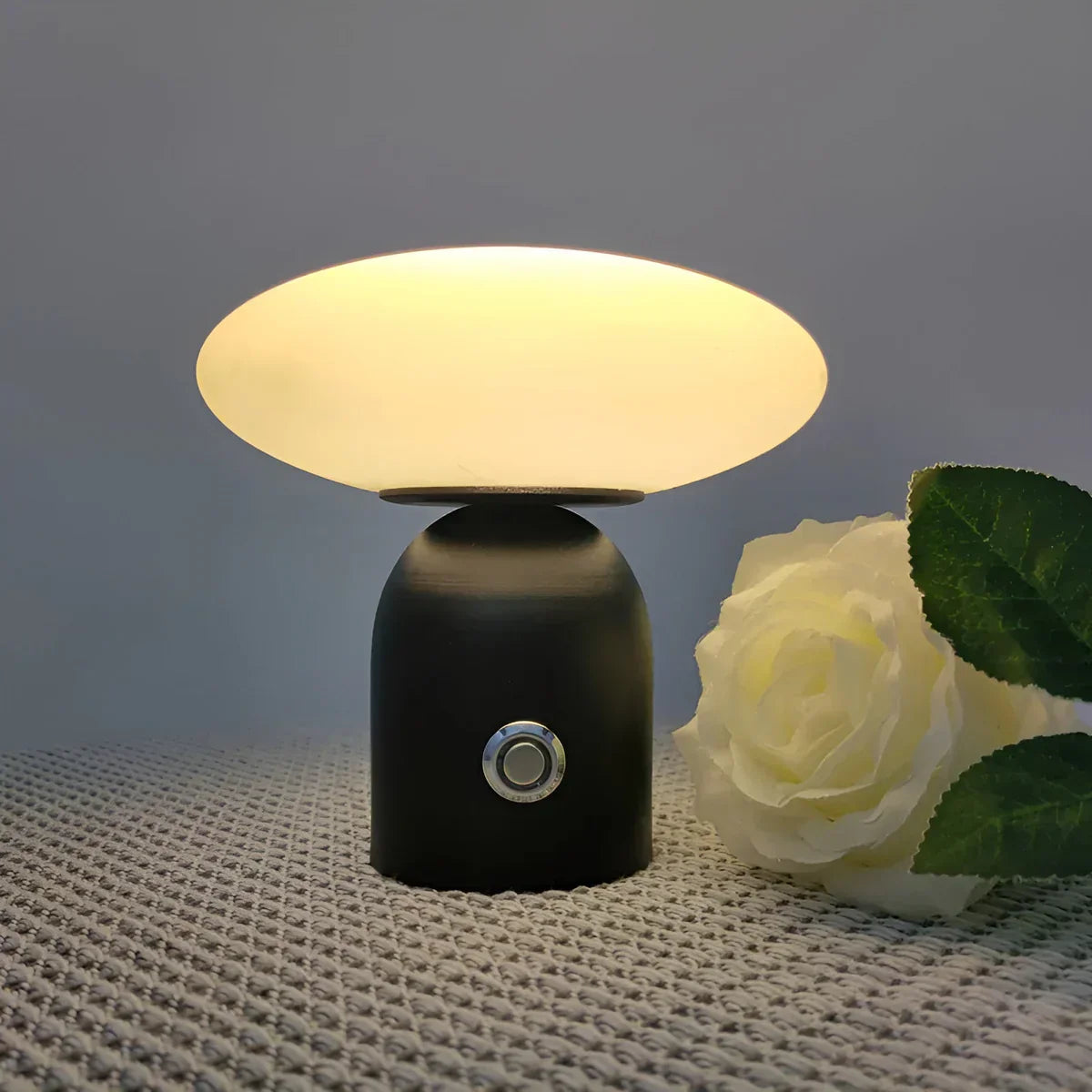 Modern Wooden Mushroom Table Lamp with Smart Control - Pexav