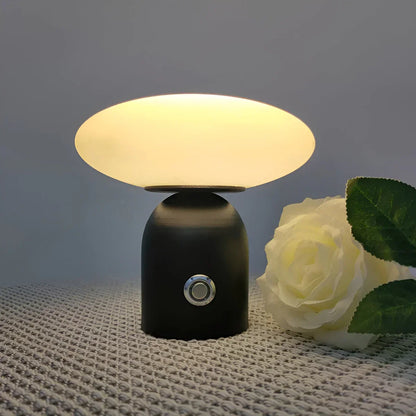 Modern Wooden Mushroom Table Lamp with Smart Control - Pexav