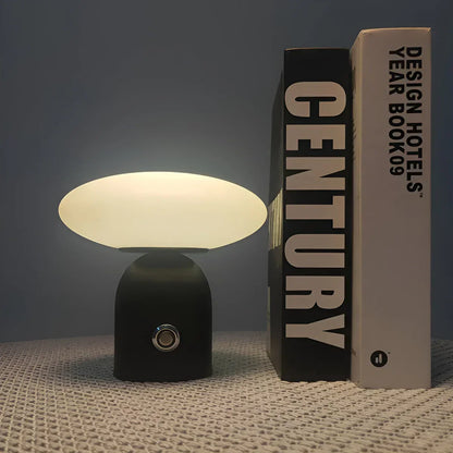 Scandinavian Luxury Mushroom Lamp with Smart Touch - NordicGlow-Black-Nora Luxe
