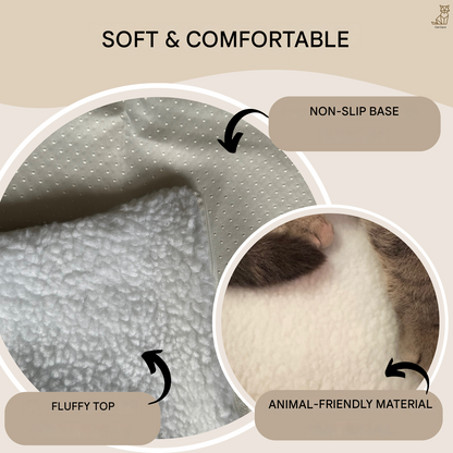 Self-Heating Cat Mat - WarmPurr™-Snow White - 23.62 in x 17.72 in-Nora Luxe