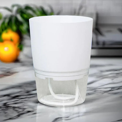 Self-Watering Plant Pot - AquaBloom-White-S-Nora Luxe
