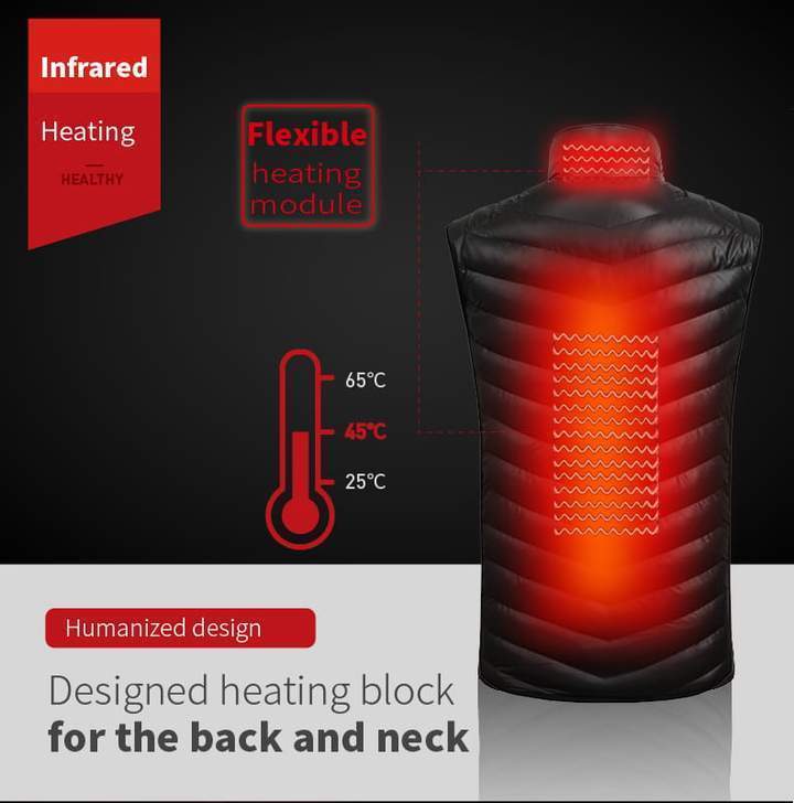 Warm Thermal Insulated USB Vest Jacket