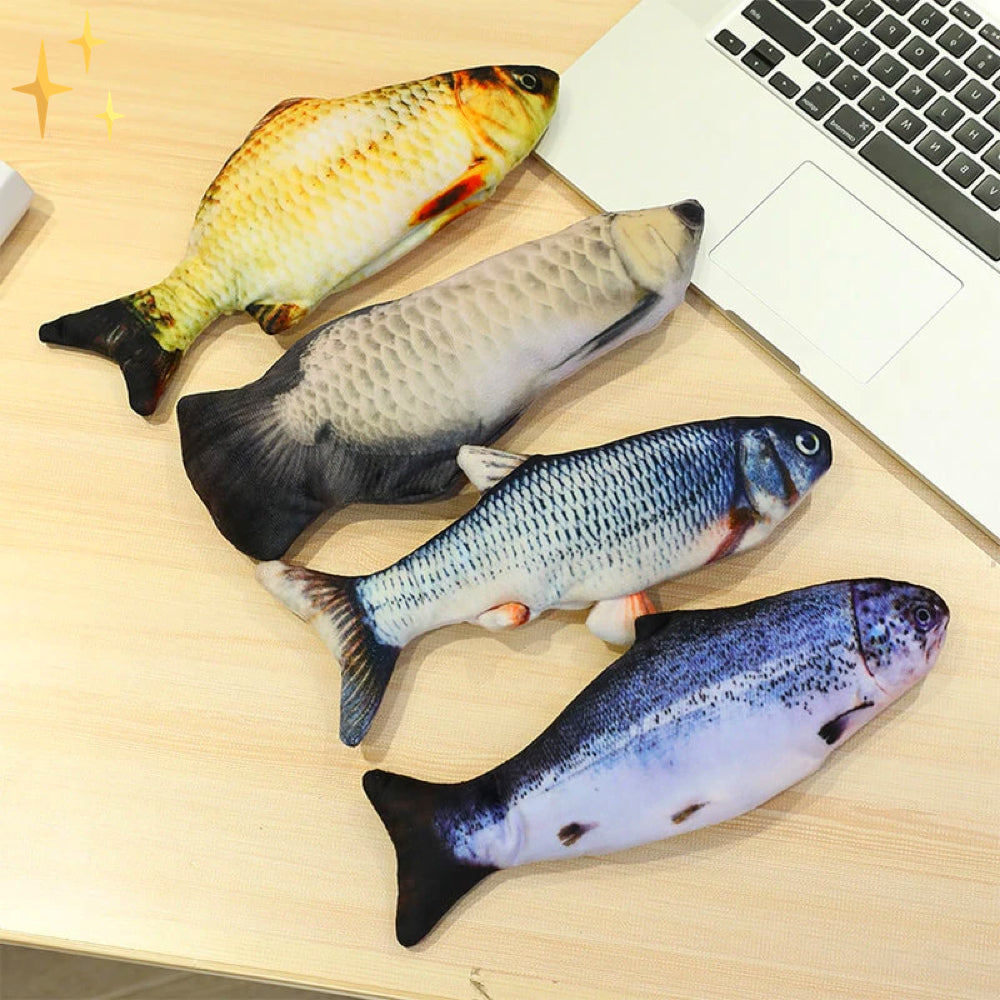 Set of 4 Moving Fish Toys for Cats - FitFish-Nora Luxe