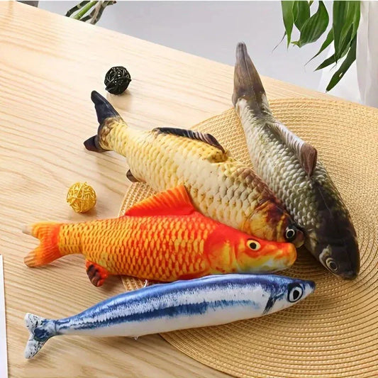 Colorful Interactive Cat Fish Toys Set - Pexav