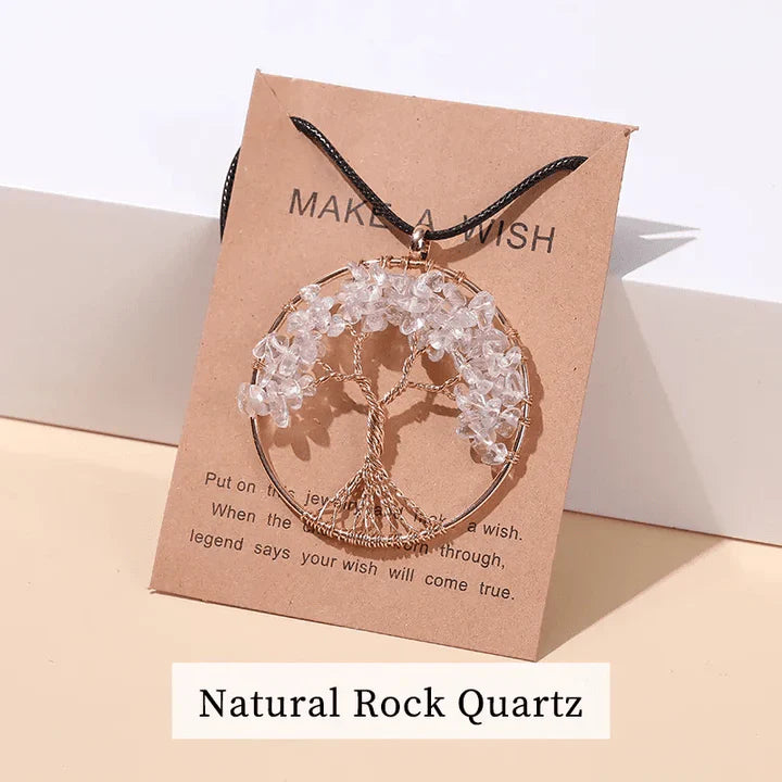 Seven Chakras Tree of Life Necklace | Spiritual Jewellery-MULTI-COLORED GOLD-Nora Luxe
