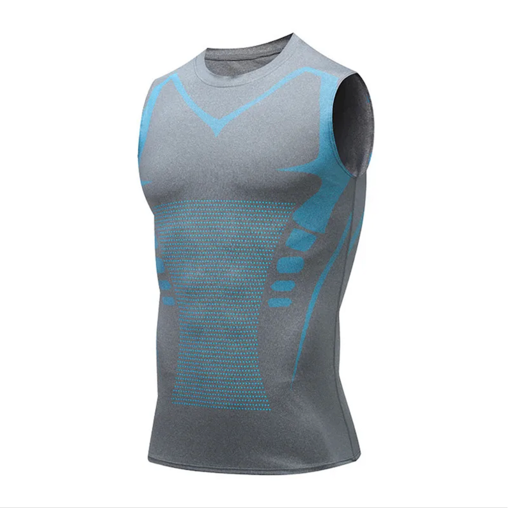 Shaping Vest - CoreSculpt-Grey/ Blue-S - 110–132 lbs-Nora Luxe