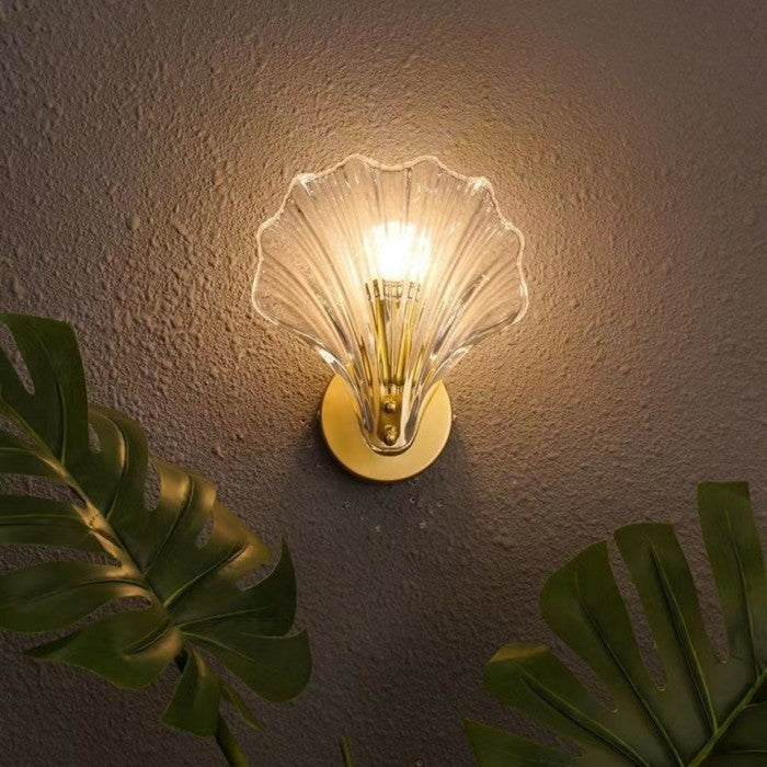 Simple Glass Wall Sconce for Bedroom or Hallway - Pexav