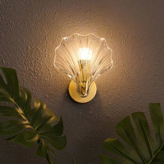 Simple Glass Wall Sconce for Bedroom or Hallway - Pexav