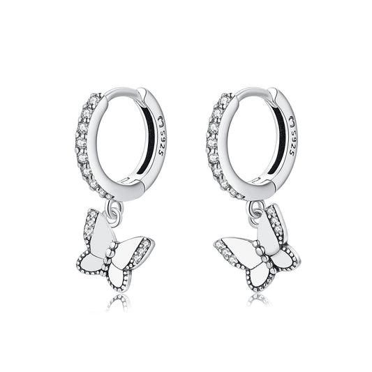Sparkling Wing Dangle Earrings - Pexav