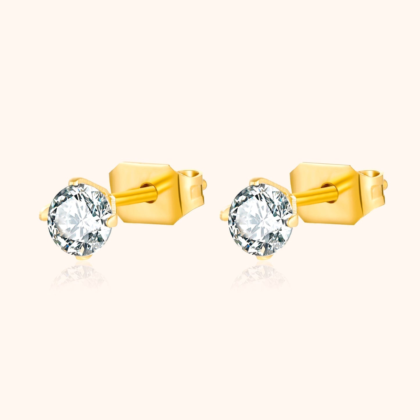 Shining Mini Earrings - Mira-Gold-0.12 in-Nora Luxe