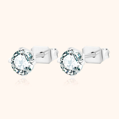 Shining Mini Earrings - Mira-Silver-0.20 in-Nora Luxe