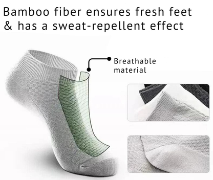 Short Bamboo Socks - BambooFeet-Black-1x Pair (+1 Free)-5.5 - 8.0-Nora Luxe