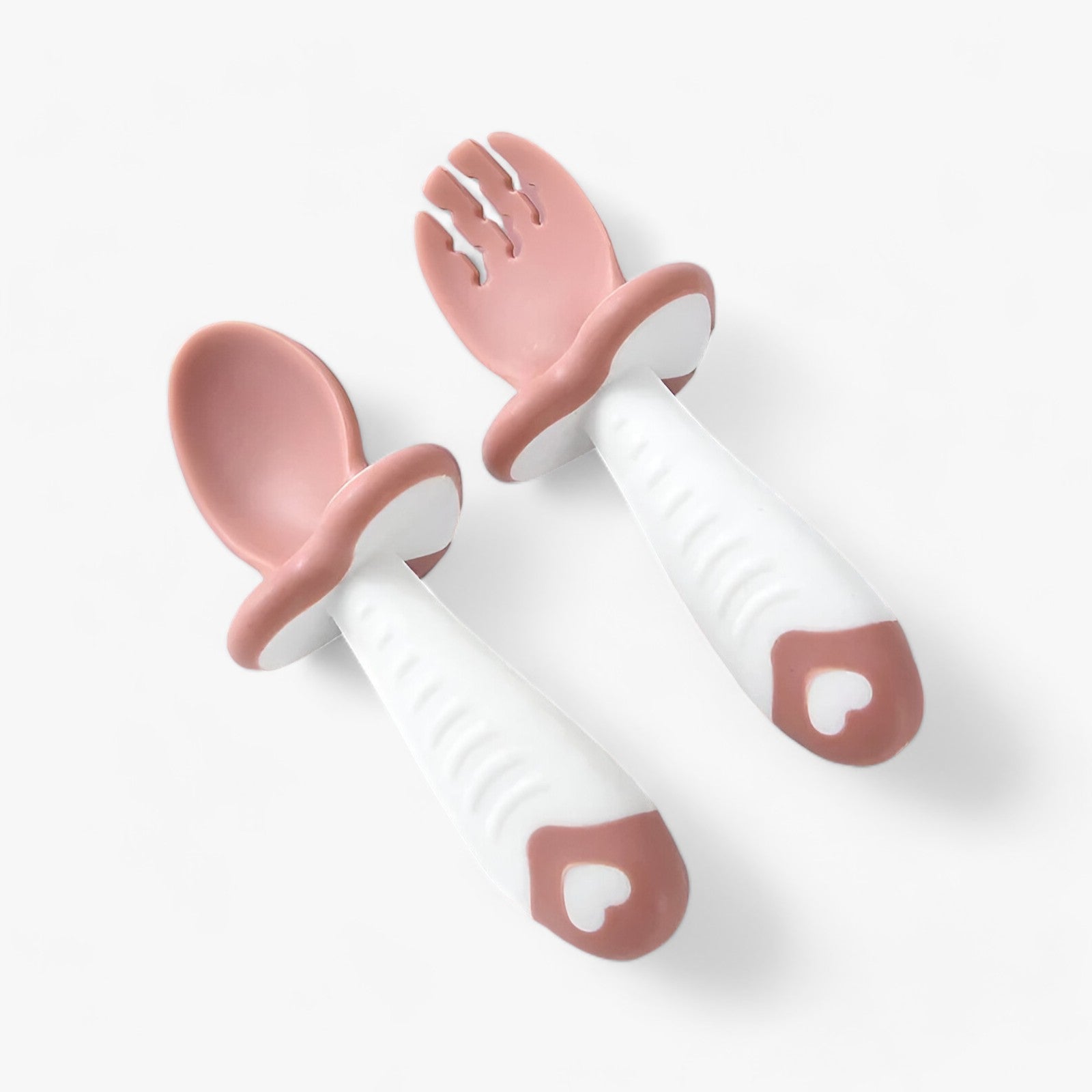 Silicone Cutlery Set for Little Ones - MiniMeal-Pink-Nora Luxe