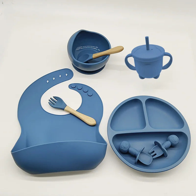 Soft Baby Feeding Set with Silicone Utensils - Pexav