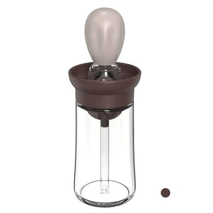 Silicone Oil Bottle with Brush Head - OilBuddy-Brown-Nora Luxe