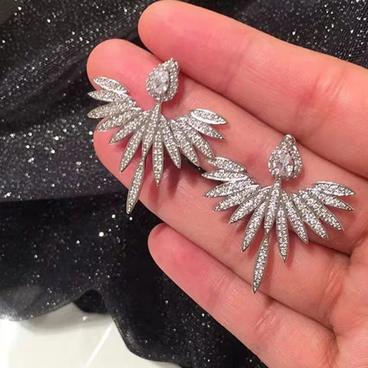 Shining Wing Drop Earrings - Pexav