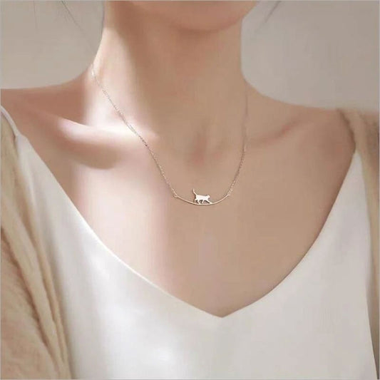 Shiny Kitty Pendant Necklace - Pexav