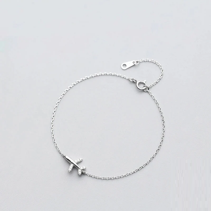 Stylish Airplane Charm Bracelet for Travelers - Pexav