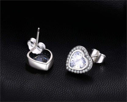 Sparkling Crystal Heart Earrings - Pexav