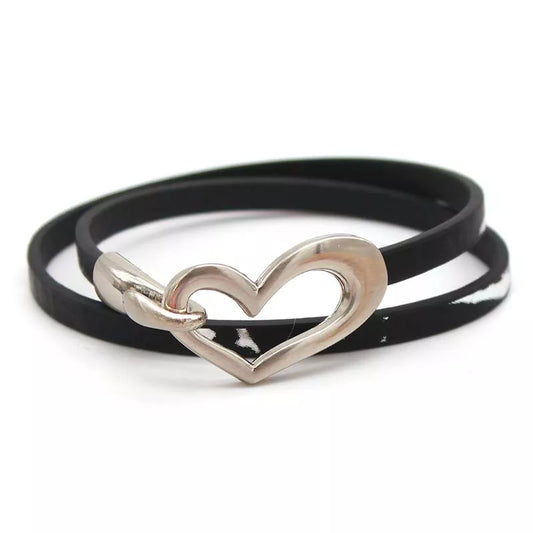 Classic Love Leather Charm Bracelet - Pexav