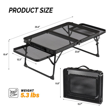 Compact Collapsible Outdoor Grill Table