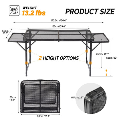 Compact Collapsible Outdoor Grill Table