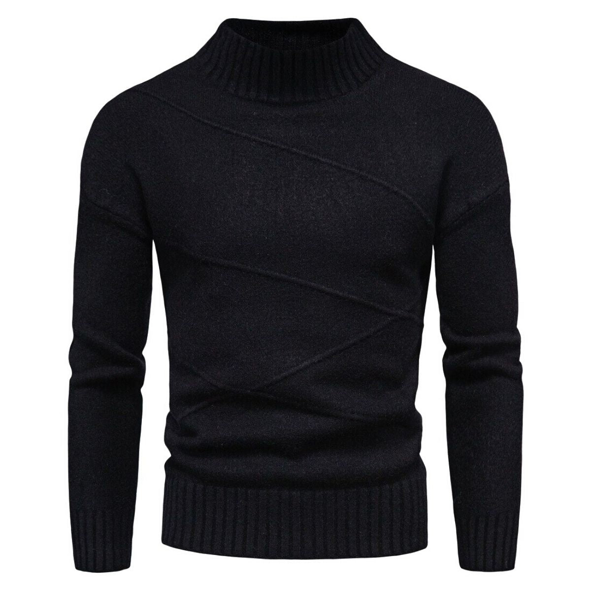 Slim Fit Men's Sweater - Orion-Black-M-Nora Luxe