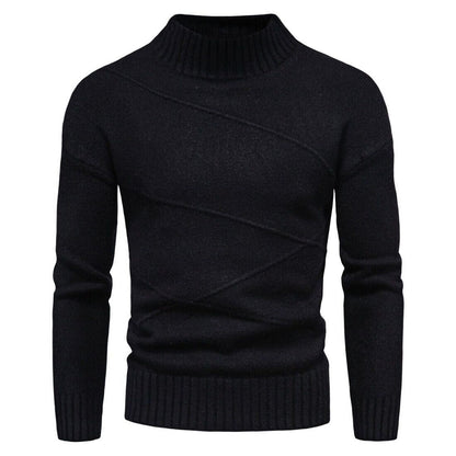 Slim Fit Men's Sweater - Orion-Black-M-Nora Luxe